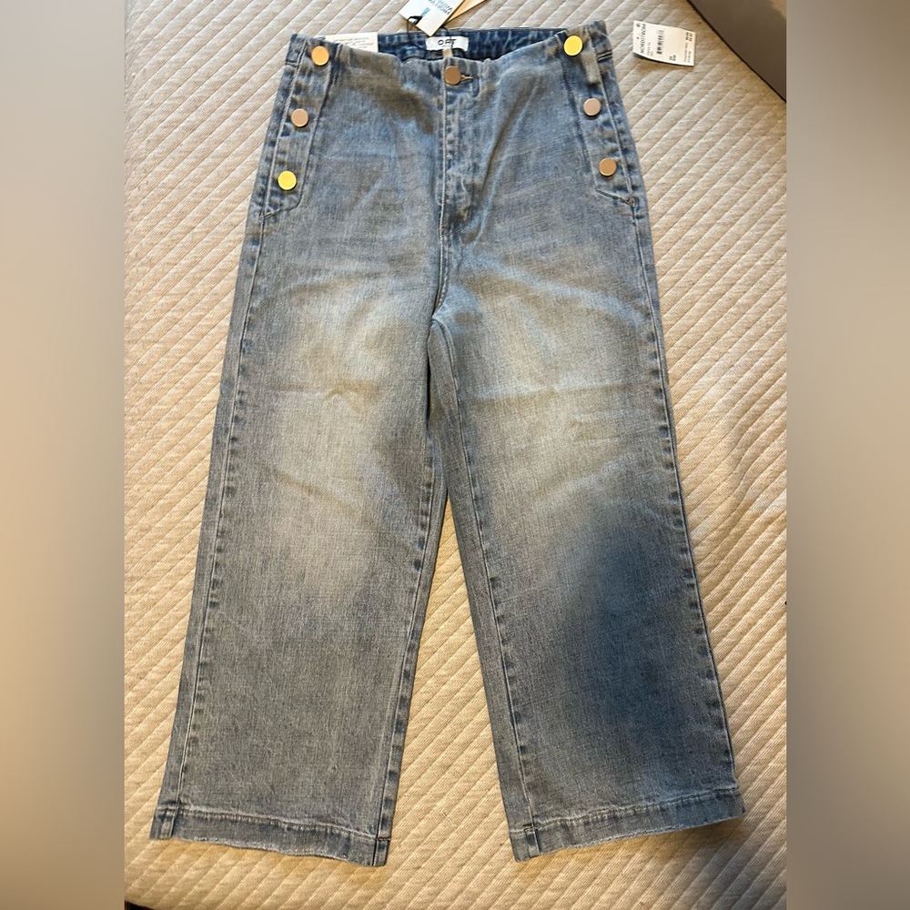 Wide Leg Crop Sailor Jeans (24” inseam)